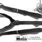 Holdup Brand Black Formal Series 1" Satin Finished Suspenders in Y-back with Nickel No-slip Clips