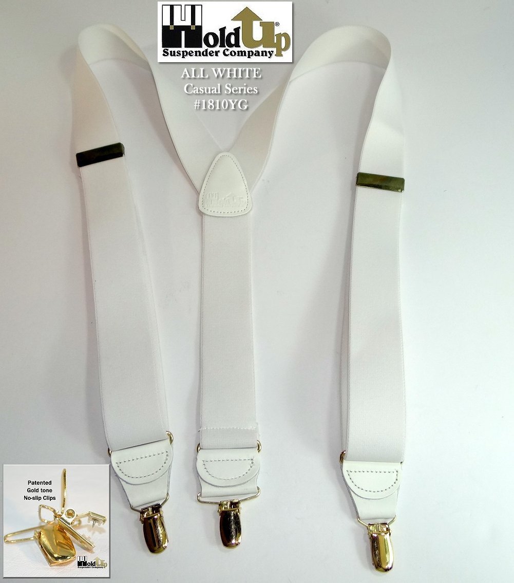 Alabaster Lite - Formal White Suspenders
